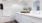 a bathroom with a large mirror